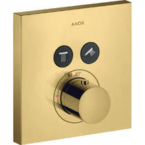 Смеситель скрытого монтажа для душа Axor ShowerSolutions 36715990 с термостатом, полированное золото, фото №1