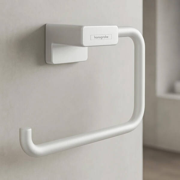 Тримач для туалетного паперу Hansgrohe AddStoris 41771700 без кришки, білий матовий, фото 1