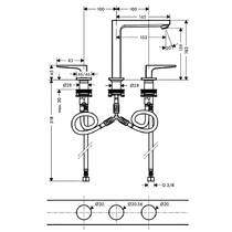 Смеситель для раковины Hansgrohe Metropol 32515140 бронза матовый, фото №2