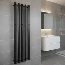 Полотенцесушитель водяной Mario Битуб 1500х360/320 1500х360 мм черный мат, фото №1