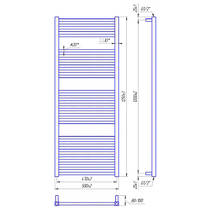 Полотенцесушитель водяной Mario Гера 1250х500/470 1250х500 мм белый глянец, фото №2