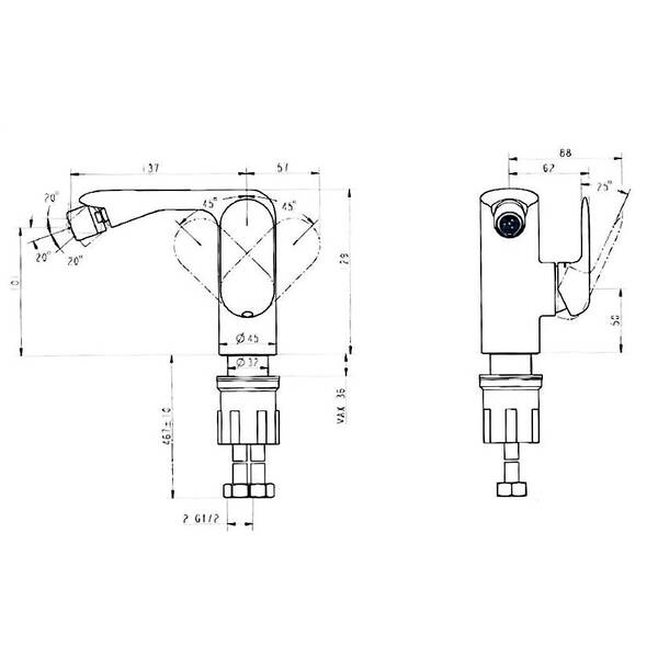 Змішувач для біде Devit Soul 11816149, фото 8