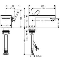 Змішувач для раковини Axor MyEdition 47012300 без панелі, червоне золото полірований, фото №2