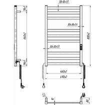 Полотенцесушитель электрический Mario Чикаго-I 800х500/80 TR K, 800х490 мм, хром, 115 Вт, фото №5