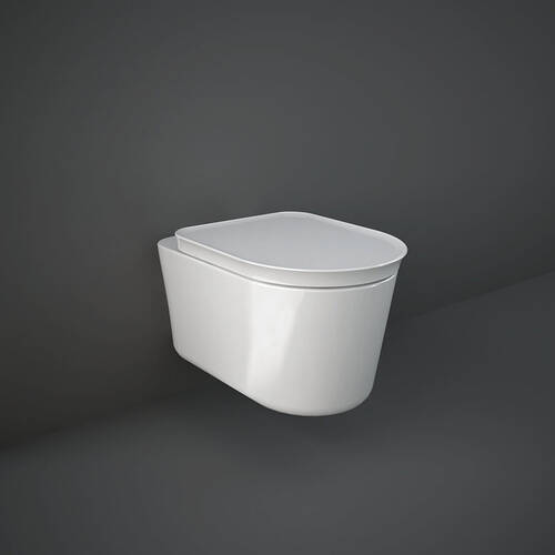 Унітаз підвісний RAK Ceramics Valet VALWC1446AWHA безобідковий, білий, фото 2