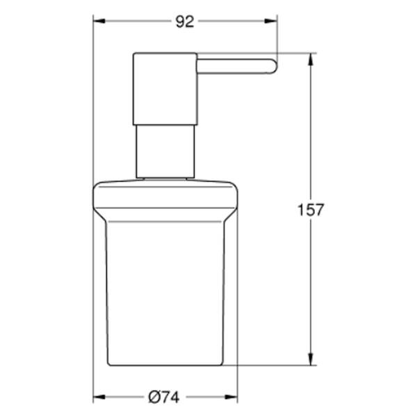 Дозатор для рідкого мила Grohe Essentials 40394DL1 теплий захід сонця (брашоване рожеве золото), фото 2