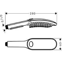 Ручний душ Hansgrohe DogShower 150 3jet 26640670 чорний матовий, фото №2