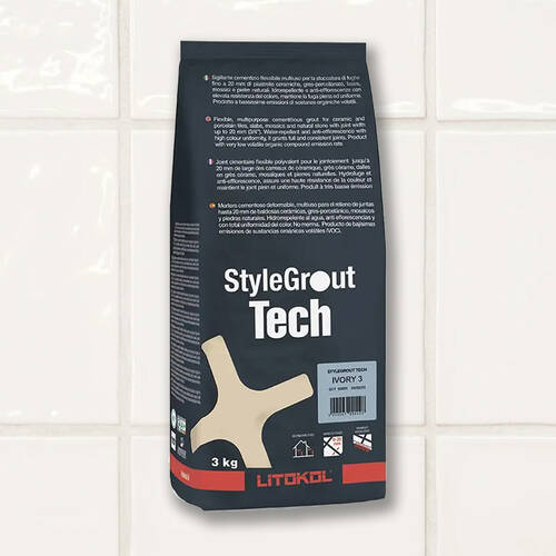 Заповнювач для швів Litokol Stylegrout Tech 0-20 White 1 білий  3кг, фото 1