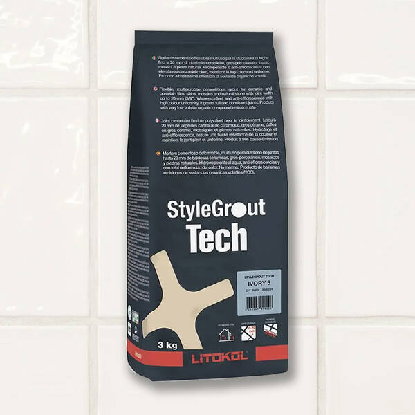 Заповнювач для швів Litokol Stylegrout Tech 0-20 White 1 білий  3кг, фото 1