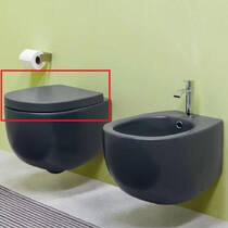 Сидение с крышкой NIC Design Milk 005528013 дюропласт, система SoftClose, цвет антрацит мат, фото №2