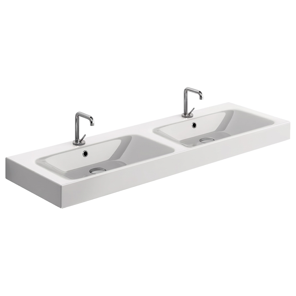 3536 01 Cento раковина 140x45 з 2 отв, білий (1 сорт)