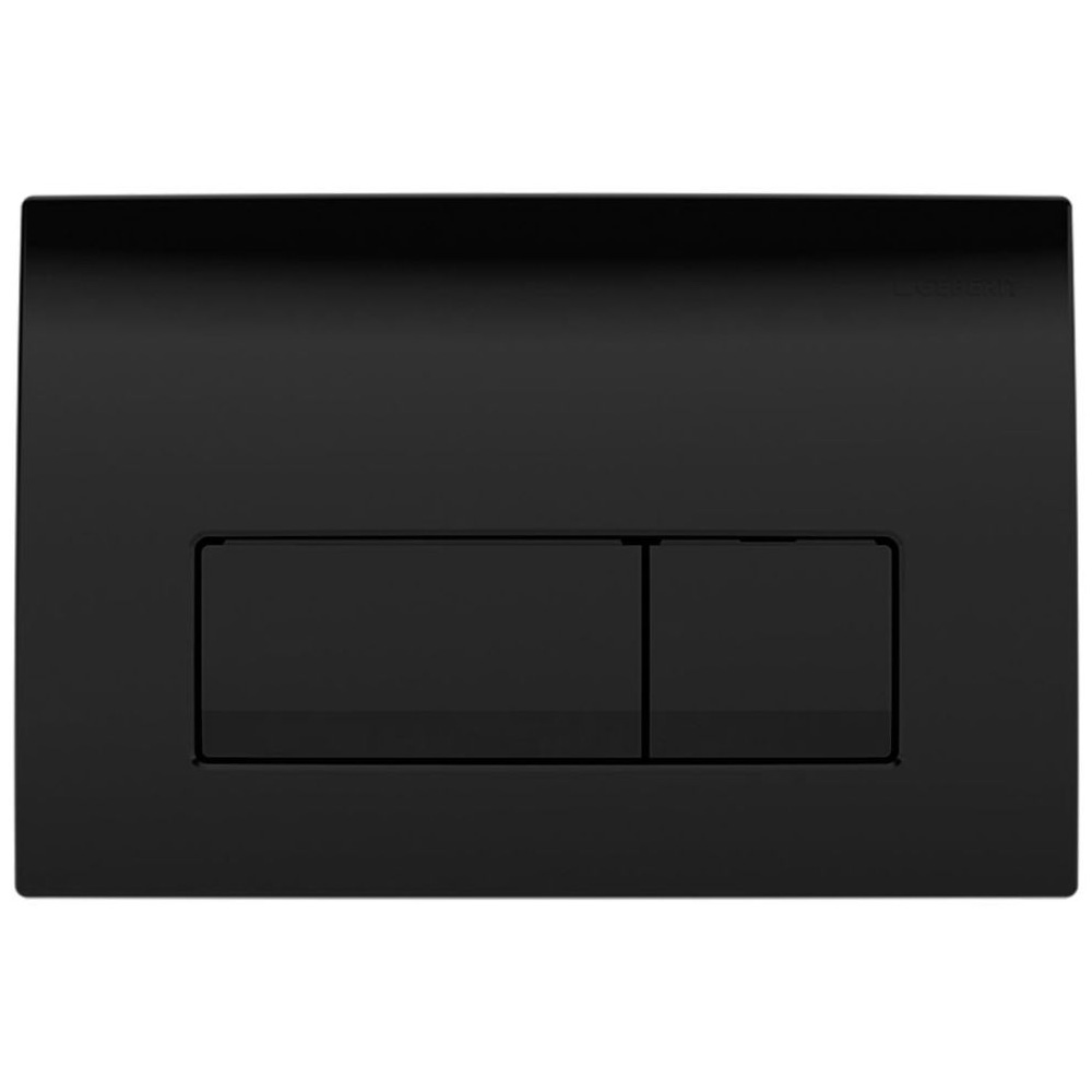 115.119.DW.1 Delta50 Клавіша змиву з подвійним змивом: Чорний глянець (RAL 9005) (1 сорт)