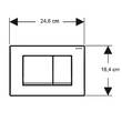 Клавіша змиву Geberit Delta20 square 115.137.46.1 матовий хром, фото 3