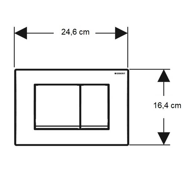 Клавіша змиву Geberit Delta20 square 115.137.46.1 матовий хром, фото 3