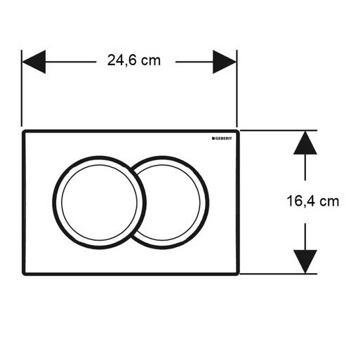Клавиша смыва Geberit Delta01 115.107.21.1 хром, фото 3