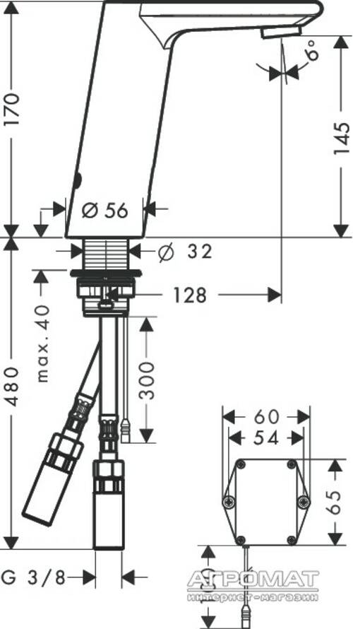 Смеситель для раковины Hansgrohe Metris S 31100000, фото 2