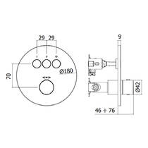 Змішувач прихованого монтажу для душу Paffoni Compact Box CPT019NO з термостатом, чорний матовий, фото №2
