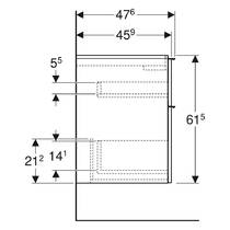 Тумба для раковины Geberit iCon 502.305.JH.1 подвесная, дуб, фото №5