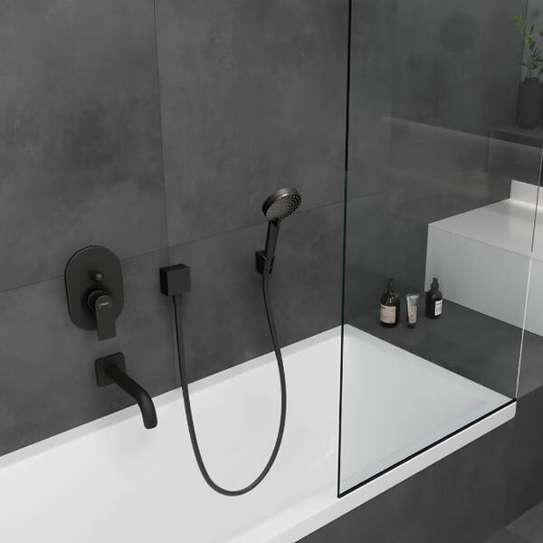 Змішувач прихованого монтажу для ванни/душу Hansgrohe Vernis Shape 71458670 чорний матовий, фото 3
