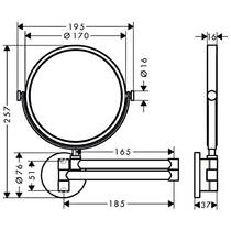 Косметическое зеркало Axor Universal Circular 42849250 золото матовый, фото №2