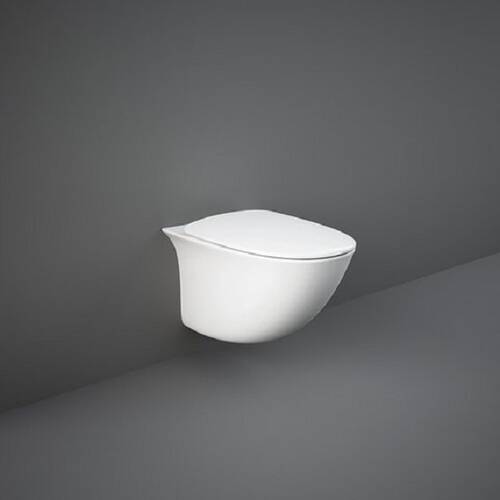 Унитаз подвесной RAK Ceramics Sensation SENWC1446AWHA, SENSC3901WH безободковый с крышкой Soft Close, фото 3