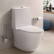 Унітаз компакт RAK Ceramics Sensation SENWC1146AWHA безобідковий з бачком SENWT1800AWHA і сидінням SENSC3901WH Soft Close, фото 2