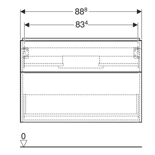 Тумба для раковини Geberit iCon 502.305.01.1 підвісна 90 см білий, фото 4