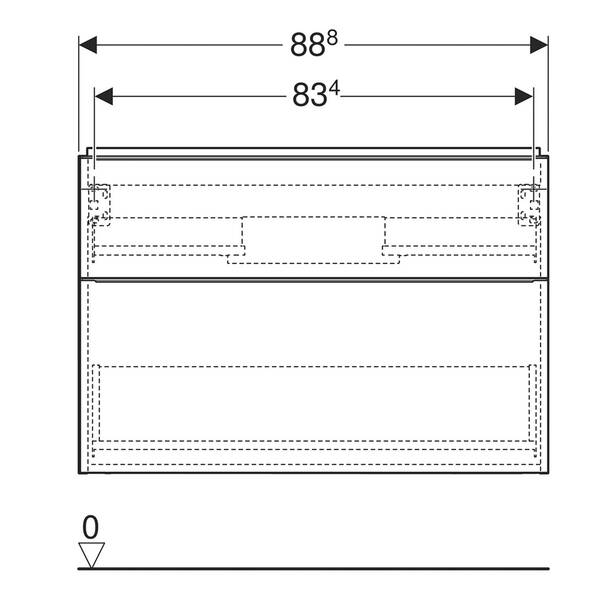 Тумба для раковини Geberit iCon 502.305.01.1 підвісна 90 см білий, фото 4