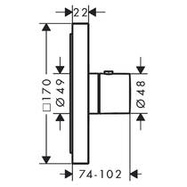 Змішувач прихованого монтажу для душу Axor ShowerSelect 36718330 з термостатом, полірований чорний хром, фото №2