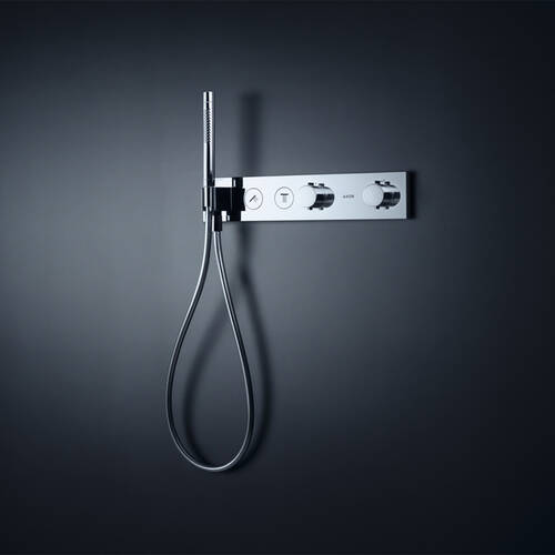 Змішувач прихованого монтажу для душу Axor ShowerSolutions 18355140 з термостатом, з тримачем душу, матова бронза, фото 3