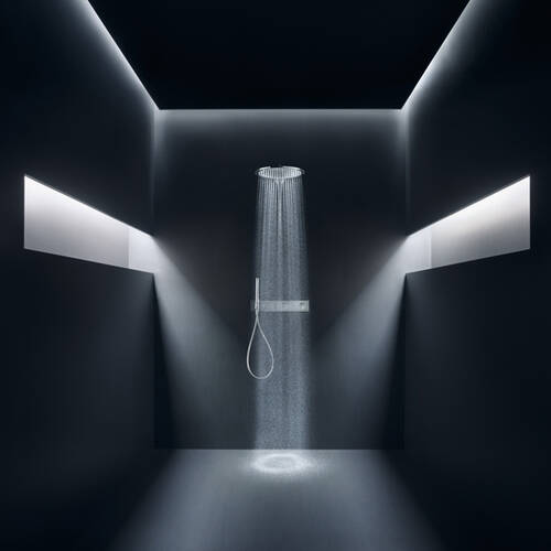 Змішувач прихованого монтажу для душу Axor ShowerSolutions 18355140 з термостатом, з тримачем душу, матова бронза, фото 4