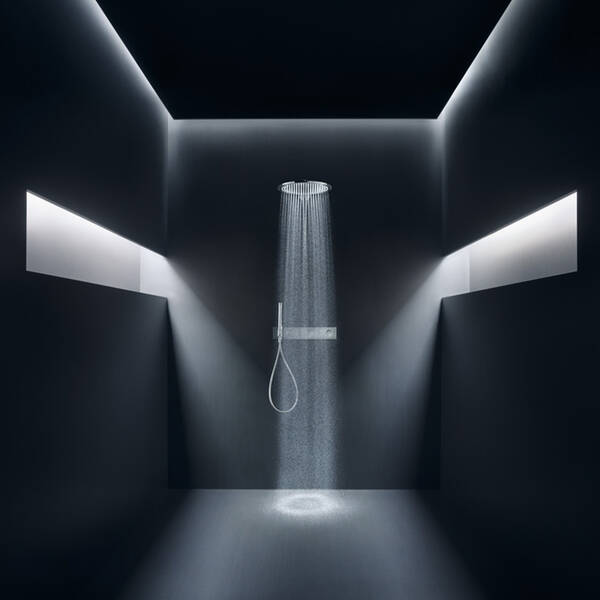 Змішувач прихованого монтажу для душу Axor ShowerSolutions 18355140 з термостатом, з тримачем душу, матова бронза, фото 4