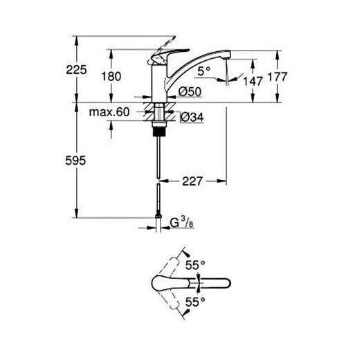 Смеситель для кухни Grohe Eurosmart 30506000 хром, фото 2