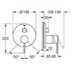 Смеситель скрытого монтажа для ванны/душа Grohe Essence 24092DL1 на 3 выхода, теплый закат (розовое золото), фото 4