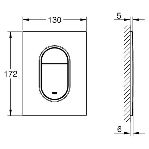 Клавіша змиву Grohe Arena Cosmopolitan 37624DL0 теплий захід сонця (брашоване рожеве золото), фото 3