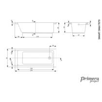 Ванна акриловая Primera Smart SMA17070 170х70 см с ножками, фото №4