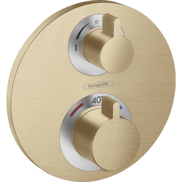Змішувач прихованого монтажу для душу Hansgrohe Ecostat S 15758140 з термостатом, бронза матовий, фото 1