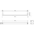 Тримач для рушників Decor Walther Contract HTE60 0650800 хром, фото 2