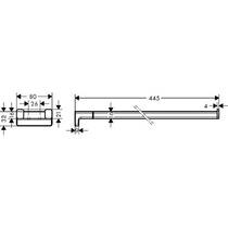Тримач для рушників Hansgrohe AddStoris 41770700 подвійний, білий матовий, фото №2