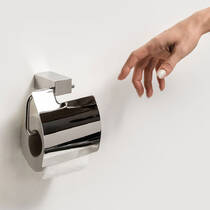 Тримач для туалетного паперу Liberta Flow Steel закритий, хром, фото №2