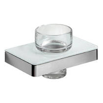 Склянка Liberta Glass Steel з настінним тримачем, хром, фото №1