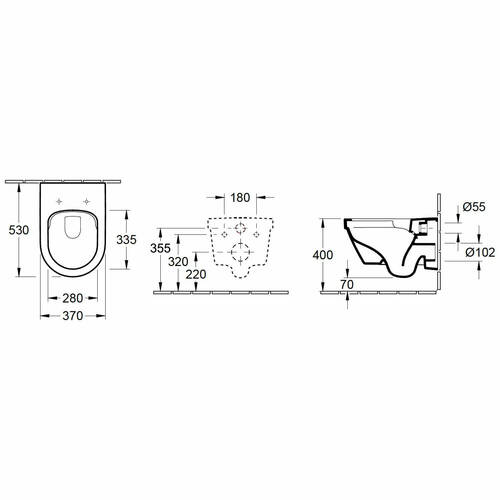 Унітаз підвісний Villeroy&Boch Omnia Architectura 4694HRR1 з кришкою 98M9C1R1 Soft-close Ceramic+, фото 4