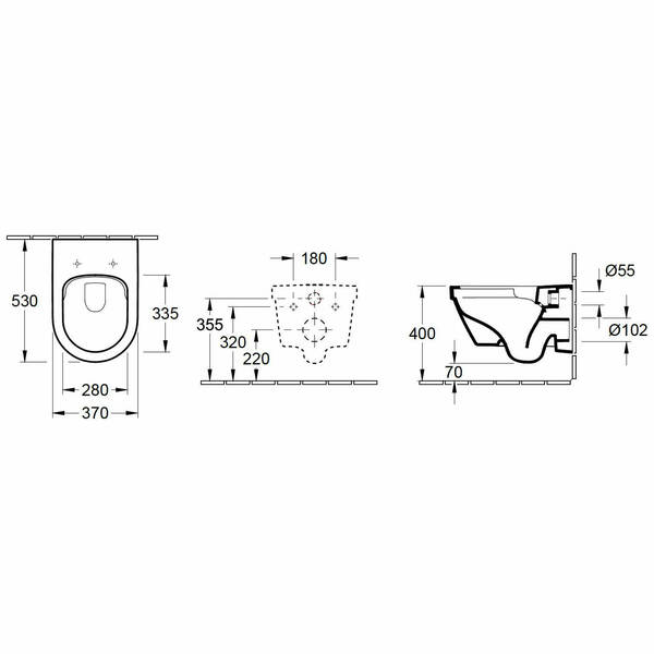 Унітаз підвісний Villeroy&Boch Omnia Architectura 4694HRR1 з кришкою 98M9C1R1 Soft-close Ceramic+, фото 4