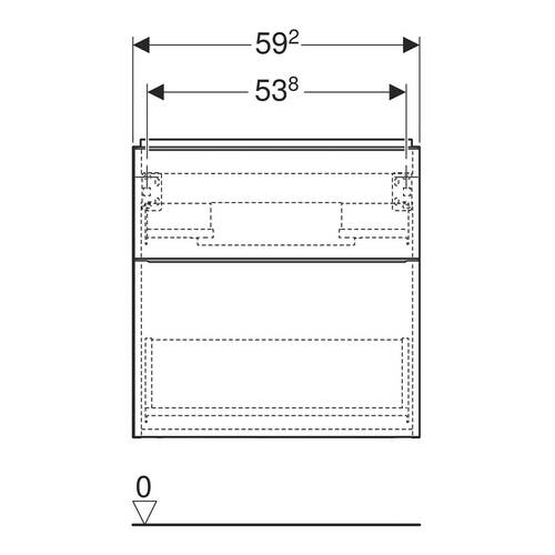 Тумба для раковини Geberit iCon 502.303.01.3 підвісна 60 см білий, фото 3