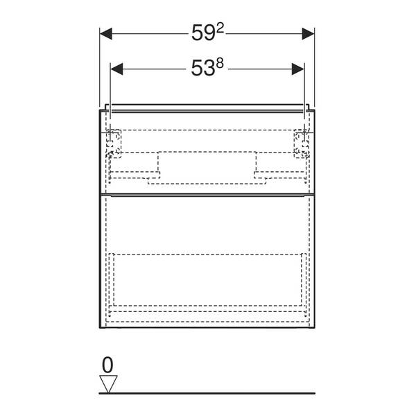 Тумба для раковини Geberit iCon 502.303.01.3 підвісна 60 см білий, фото 3