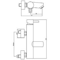 Змішувач для ванни Paffoni Stick SK023CR з душовим набором, хром, фото №2