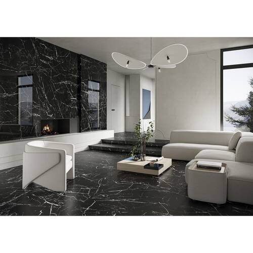 Керамогранит Cerrad Gres Marmo Morocco Black Poler 79,7х159,7 см, фото 6