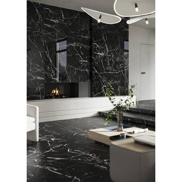 Керамогранит Cerrad Gres Marmo Morocco Black Poler 79,7х159,7 см, фото 7