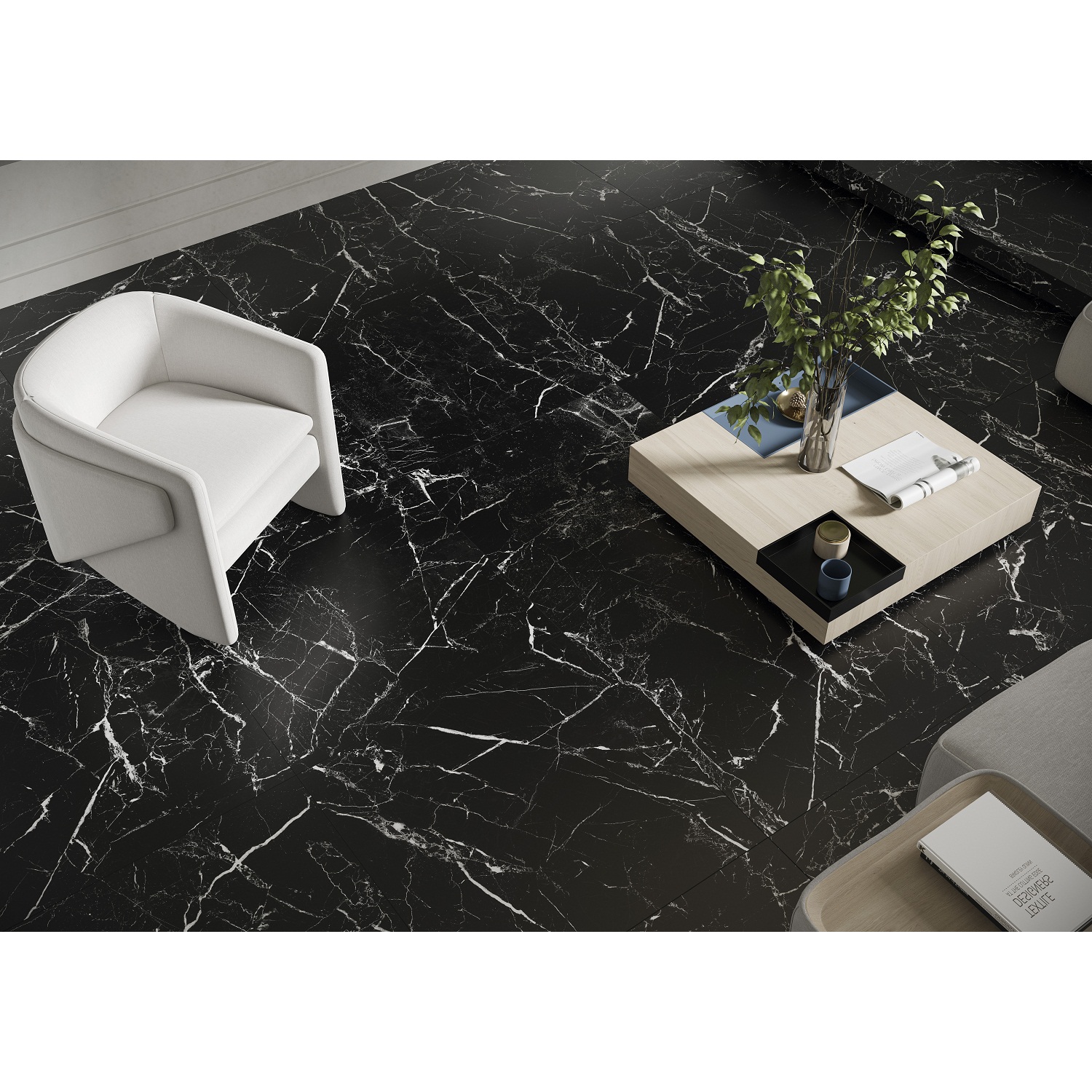 GRES MARMO MOROCCO BLACK POLER (1 сорт)