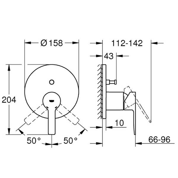 Змішувач прихованого монтажу для ванни/душу Grohe Lineare 24064DC1, фото 3